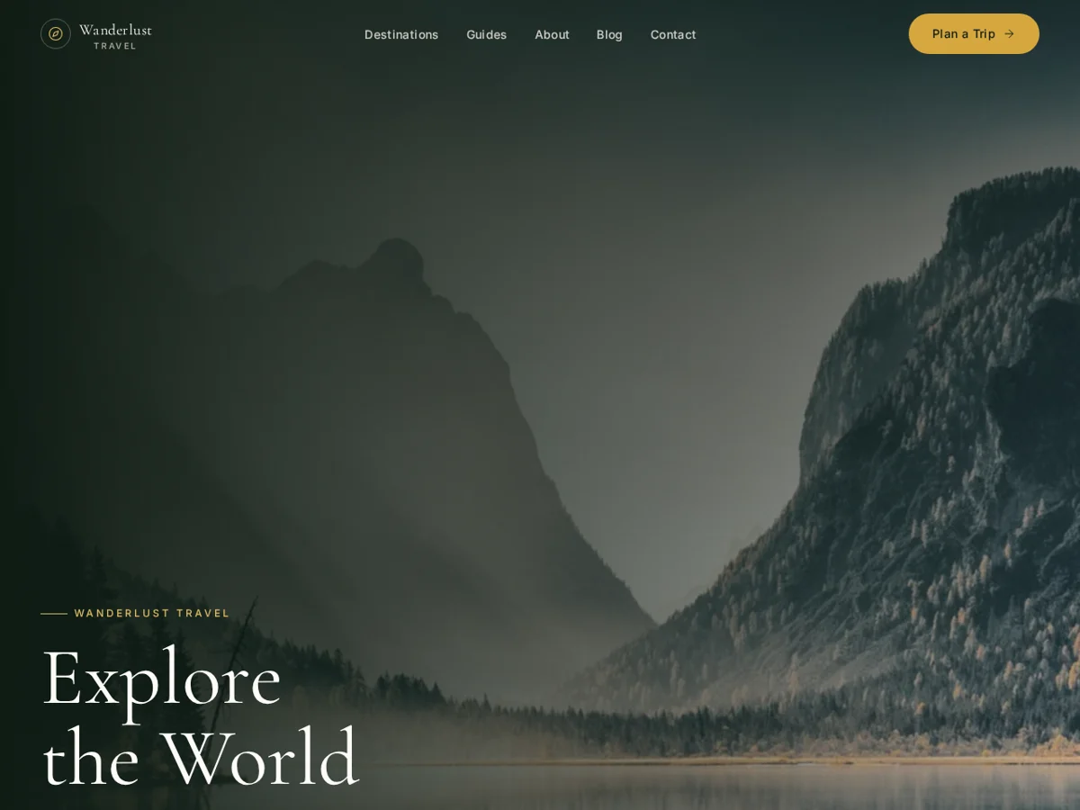Wanderlust Travel — Demo web design · Travel agency