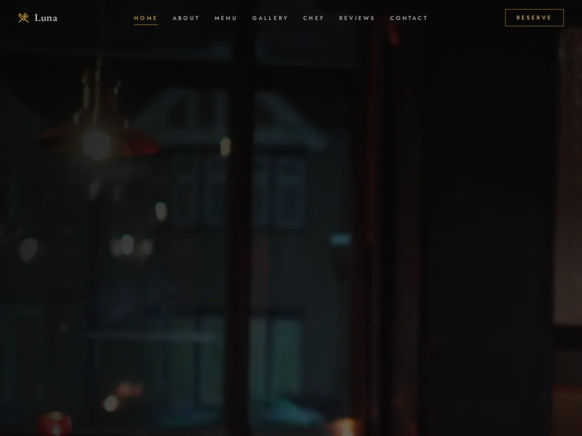 Luna Restaurant — Demo website · Restaurant