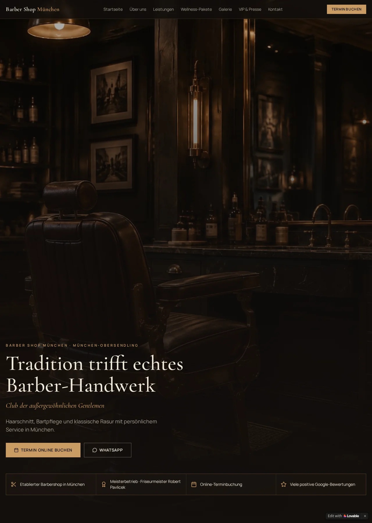 Gentleman's Haven — desktop screenshot