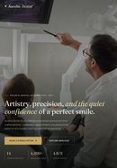 Aurelia Dental Studio website shown on a tablet