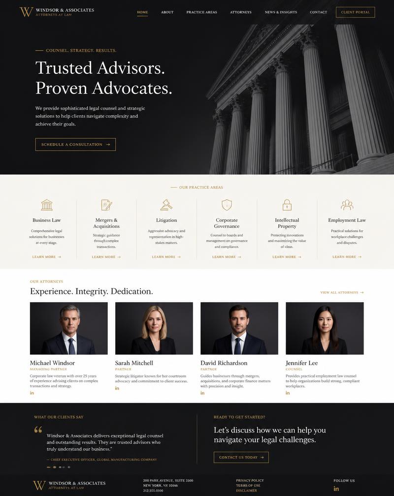 Law firm website concept
